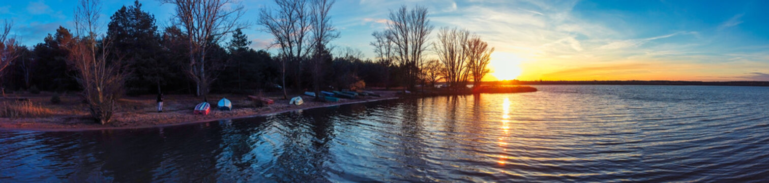 Stausee Panorama Spremberg Sonnenuntergang 