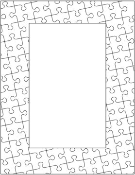 Black And White Puzzle Border Black And White Puzzle Border