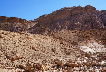 Fototapeta na wymiar Hiking in Maale Amram ascent, south Israel 