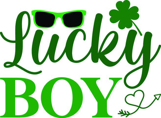 Lucky boy vector arts design