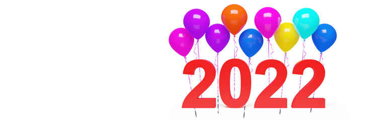 Happy New Year Background. Start to 2022. 3D illustration