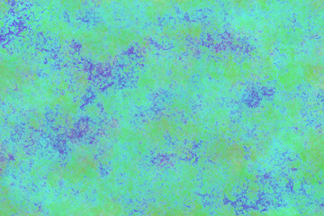 深い紫地にエメラルドグリーンの飛沫風グランジ