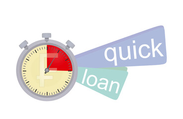 Quick loan icon. vector illustration