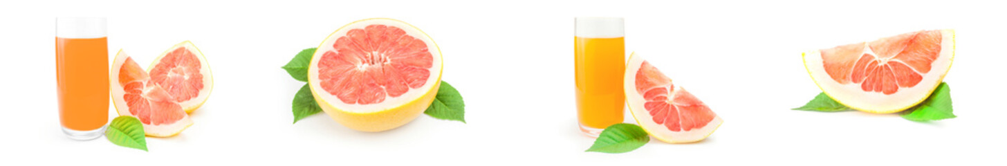 Collection of citrus fruit isolated on a white background cutout