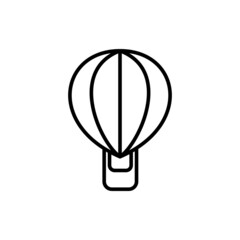 Obraz premium Hot air balloon icon, modern minimal flat design style symbol. Vector illustration, silhouette