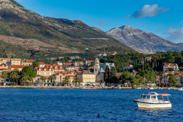 Blue sky over Cavtat. Well known tourist destination near Dubrovnik.