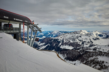 Gondola lift at the Kitzbüheler Horn, Tirol, Austria