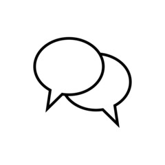 Talk bubble speech icon. Blank empty bubbles vector design elements. Chat on line symbol template. Dialogue balloon sticker silhouette.