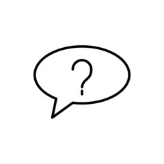 Question, help, faq in bubble icon vector