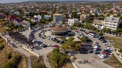 Obraz premium Beautiful view of the St. George Monastery in the rocks of Cape Fiolent