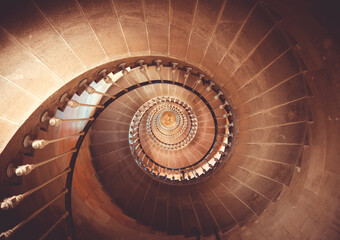 Stairs in Whale lighthouse - Phare des baleines - Re island