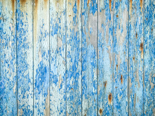 Fototapeta na wymiar Old blue wood texture background