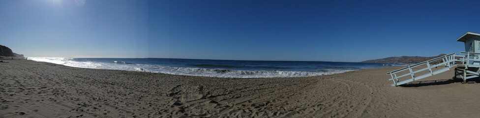 panorama of zuma beach, malibu