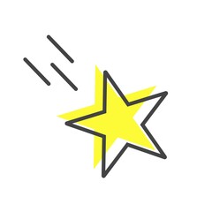 Star icon on white isolated background. Layers grouped for easy editing illustration. For your design.