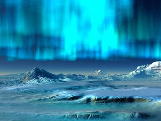 Beautiful blue sky mountain landscape