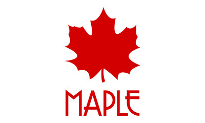 One maple autumn leaf