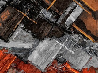 abstract background colored grunge texture chaotic brush strokes and paint brushes