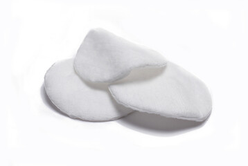 cosmetic makeup remover pads cotton pads isolated