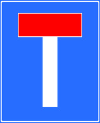 No through road for vehicles traffic sign