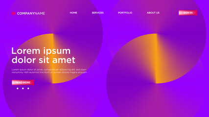 Futuristic Gradient background. Circle gradient shapes composition. Vector illustration.