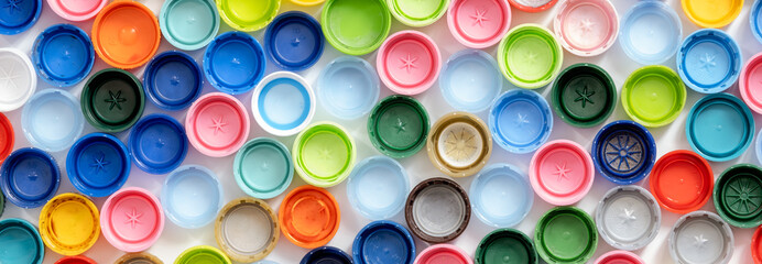 Recycled Multicolored Plastic Bottle Caps