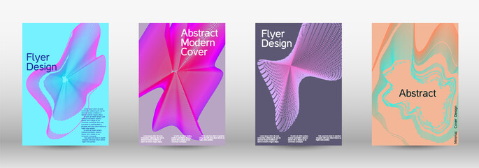 Creative fluid backgrounds from current forms to design a fashionable abstract cover, banner, poster, booklet.