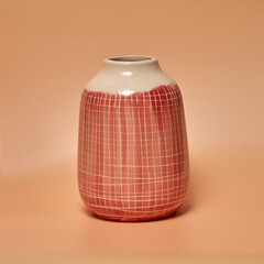 Decorative ceramic vase. Stylish Interior home design