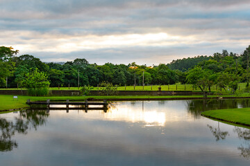 Brazilian landscapes hacienda for holidays. Brazilian farm for relaxation. Wildlife. Rio Grande do Sul, Brazil