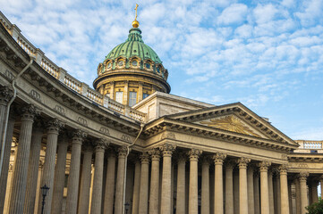 Fototapeta na wymiar Colonnade of Kazan Cathedral in Saint Petersburg, Russia