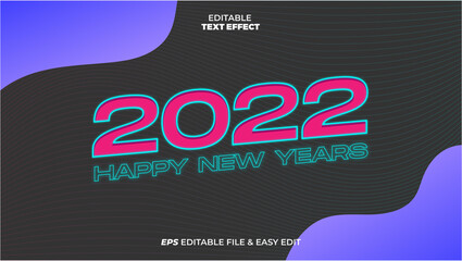 Neon Text 2022 Editable Text Effect