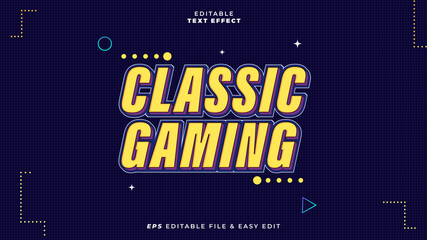 Classic Gaming Retro Editable Text Effect