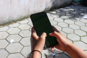 person using mobile phone