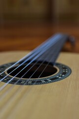 acoustic guitar close up