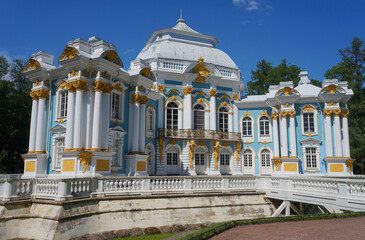 Hermitage palace in Tsarskoe selo museum in Saint Petersburg, Russia