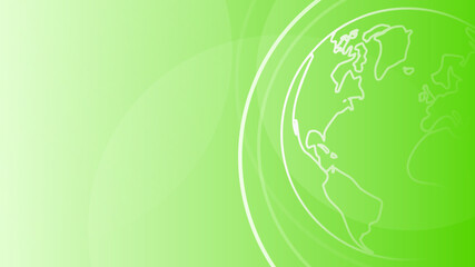 Vector background with the world map in green tones. Green background with place for text.