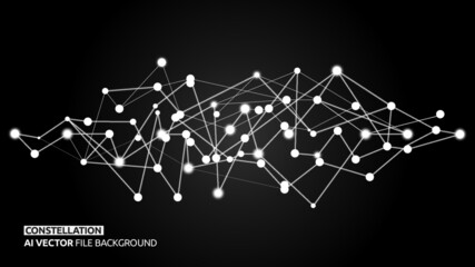 Constellation Ilustration Star Background Vector 
