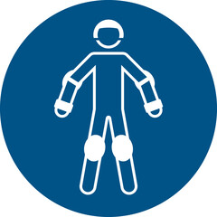 ISO 7010 M049 Wear protective roller sport equipment