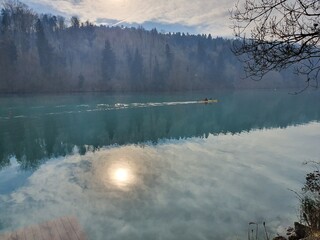 sunrise over the lake