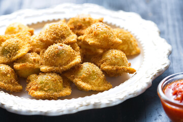 italian fried ravioli pasta