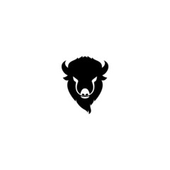 Bison head logo icon vector template illustration © indra23_anu