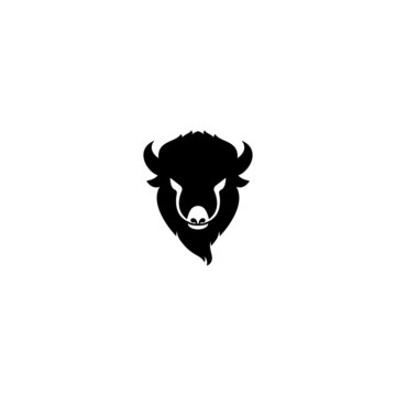 Bison head logo icon vector template illustration