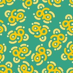 green yellow abstract seamless pattern creative vintage design background vector illustration