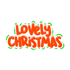 Naklejka premium lovely christmas quote text typography design graphic vector illustration