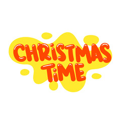 time christmas quote text typography design graphic vector illustration