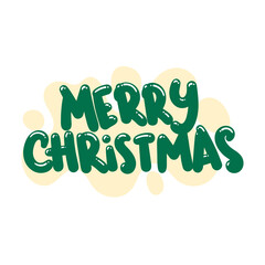 merry christmas quote text typography design graphic vector illustration