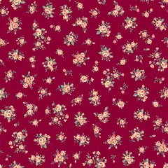 Foto op Plexiglas Bordeaux Naadloos patroon met een mooi boeket rozen,