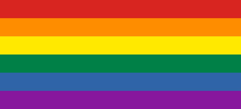 Flag with the colors of the LGBT collective.