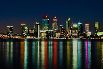 Fototapeta na wymiar Perth City Skyline at Night