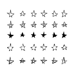 hand drawn black and white geometric shapes