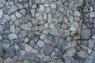 Retro style stone wall background outside the castle